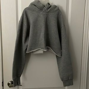 aritzia cropped boyfriend hoodie, size m
